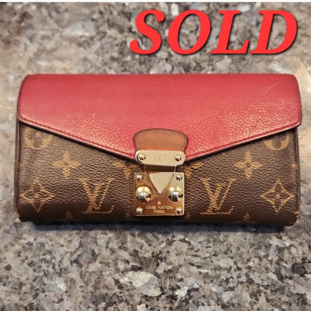 SOLD!!!   LOUIS VUITTON Red Mahina Leather Used Condition